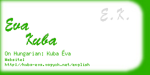eva kuba business card